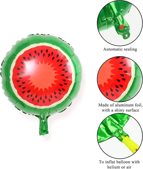 12PCS Fruit Vegetable Foil Helium Mylar Balloons, Party Decoration Supplies for Baby Shower Birthday Christmas Kids