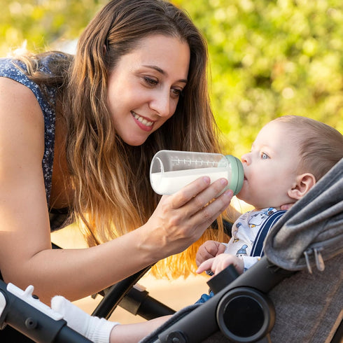 Momcozy Momcozy (Pack 2) Soft Baby Nipple Premium Natural Flow Silicone for Wide-Neck Bottles, BPA-Free, Perfectly