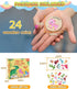 Wooden Match Memory Game for Kids, 24Pc Matching Cards with 5Pc Stickers, Educational Game for Pre-K Development