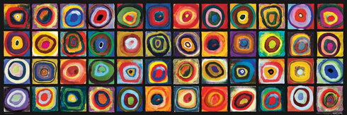 EuroGraphics Color Squares Panoramic Puzzle by Wassily Kandinsky, 1000-Piece