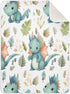 Cute Dragon Baby Blanket - Soft Warm Reversible Infant Newborn Toddler Receiving Blanket for Crib Stroller Nursery,