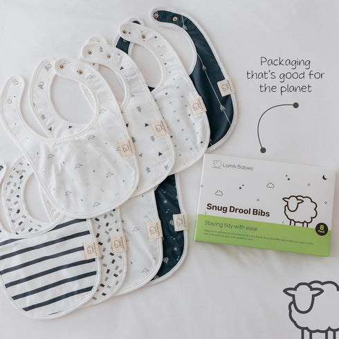 Snug Premium Cotton Baby Bibs for Teething and Drooling