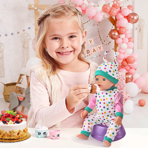 5 Sets 14-18 Inch 16 Inch UNICORN ELEMENT Baby Doll Clothes for Dolls, Baby Doll Pjs Clothes Outfits and Accessories