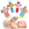 Soft Baby Rattle Toys, Foot Finder Socks & Wrists Rattles, Ankle Leg Hand Arm Bracelet Activity Rattle, 4pcs