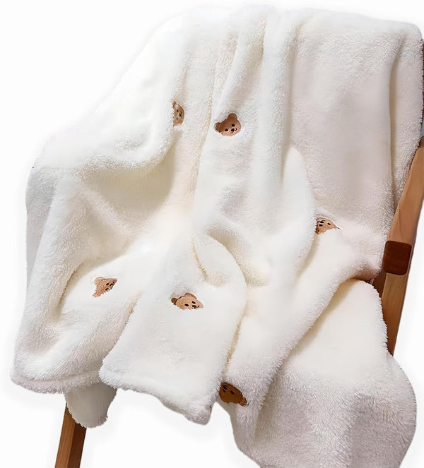 SEVDO Ultra Soft Embroidery Cozy 3140, Baby Receiving Blankets for Unisex Girls Boys,