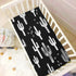 Black and White Cactus Crib Sheets, Stretchy Fitted for Boys Girls, Unisex Cozy Baby Crib Sheet 28 x 52 x 9 Inches