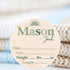 Birth Announcement Photo Prop - Baby Stat Plaque - Wooden Baby Birth Announcement Sign - Newborn Name Sign for Hospital