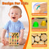 Busy Board Montessori Toys for Toddlers - Wooden Sensory Board with Shape Sorter, LED Light Up Educational Toy