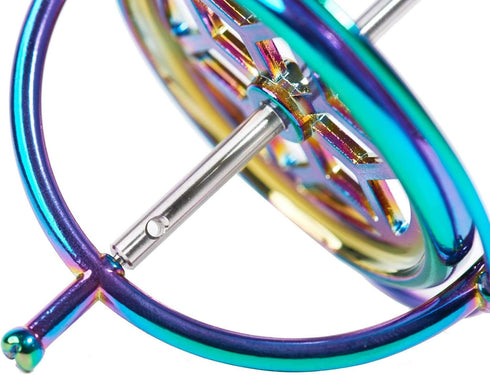 Joytech Precision Gyroscope Kill Time Metal Anti-Gravity Spinner Balance Toy, Colorful JA05