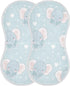 decor gift 4 Pack 22x11in Cotton Muslin Burp Cloths Soft Touch Cartoon Cute Blue Elephants Baby Feeding Cloth