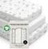 100% Organic Cotton Baby Crib Sheets (3-Pack) GOTS Certified, Soft Fitted Sheets