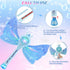 LED Light & Music Bubble Machine - Bubble Wands for Kids Girls | 3 AA Batteries & 2 Bubble Solutions | Outdoor Party