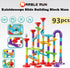 93 PCS Marble Run Premium Set - STEM Educational Building Block Toy with 30 Glass Marbles for Kids - Marble Maze Game