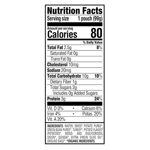 3 3.5 (Pack 16) Happy Baby Organics Savory Blends Stage Baby Food Puree, Free Range Turkey, Harvest Vegetables & Quinoa