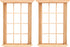 2 Pcs Mini Furniture Doll House Miniature Window Frame Model Decoration
