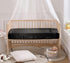 SiinvdaBZX 2 Pcs Satin Mini Crib Sheets, Silky Soft 38 x 24In, Great for Baby Hair (Light Grey & Black)