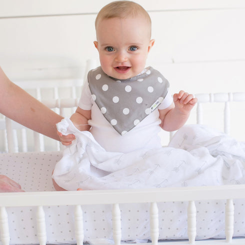 (2 Pack) Ziggy Baby Changing Pad Cover, Cradle Bassinet Sheets Jersey Cotton (Grey/White)