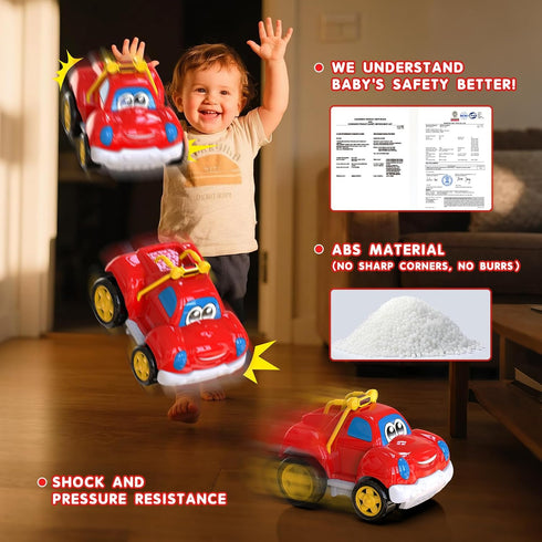 1-3 AEROQUEST Toddler Remote Control Car Pickup Truck Toy for Kid Cartoon RC Vehicle for Toddlers Durable Construction