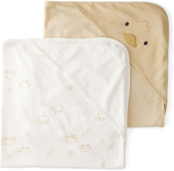 Carter's Baby Hooded Towel (2-pk Yellow/Ivory)