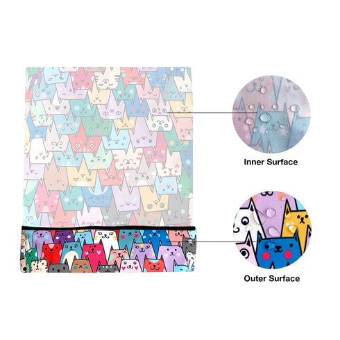 Swimming 12.6'' 16.5'' FLOCK THREE Washable and Reusable Wet Dry Bag Diaper Bag Water Resistant Bag Travel Toiletries
