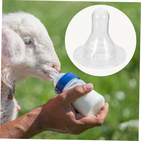 Happyyami 30 Pcs Lamb Silicone Pacifier Teats for Livestock Feeding