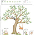 Wondever Kids Large Animal Tree Wall Stickers - Fox & Owl Design