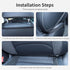 pefirst 3 2-Pack) Kick Mat Back Seat Protector Waterproof Leather Car Seat Back Organizers Cover with Storage Pockets