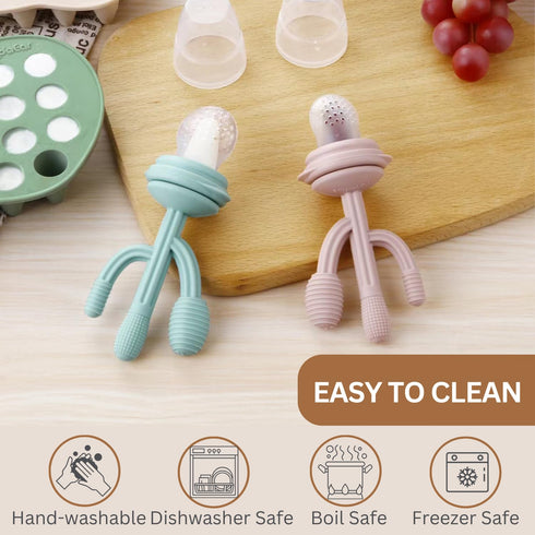 2 Pack 3 Pack 3 PandaEar Baby Breastmilk Popsicle Molds & Baby Fruit Food Feeder Pacifier, Baby Fruit Food Feeder