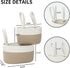 YAHUAN Cotton Hanging Basket for Organizing Hanging Wall Basket With Handle for Wall Decor Bedroom Car Seat Back
