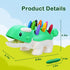 24 Set YPLUS Dinosaur Toys with Peanut Crayons, Montessori Sensory Fine Motor Learning Toys Colors Toddler Crayons Box