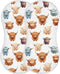 KEIGE 2Pcs Cute Highland Cow Pattern Burp Cloth,Unisex Large Absorbent Soft Cotton Muslin