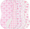 SmoothNovelty 5 Pack Pink Bow Baby Burp Cloths Soft Absorbent Burping Rags
