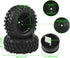 4PCS 1:10 RC Tires, Rock Crawler Trailer Tires, Hex 12mm Hard Dish Wheels Rim Rubber for Trail Finder 2