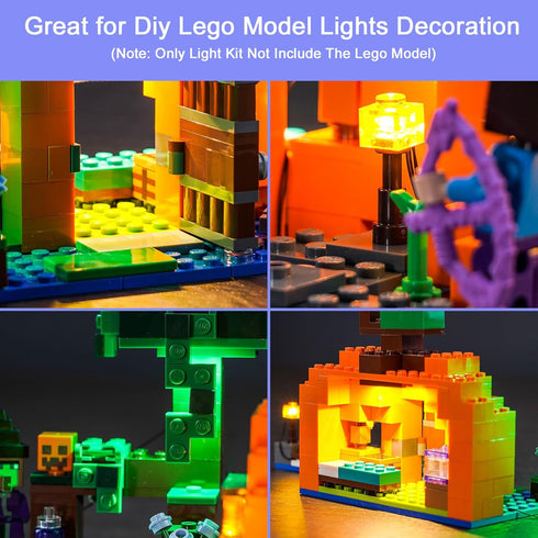 Upgraded LED Light Kit for Lego The Pumpkin Farm Building Set, Compatible with Lego 21248 (Model Not Included), Yellow