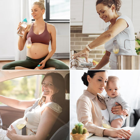 3.04oz/90ml Bumblebee Manual Breast Pump with Breastfeeding Milk Saver Stopper& lid in Gift Box Food Grade Silicone bpa