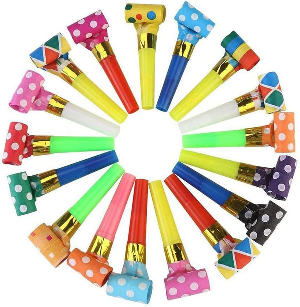 30 Pcs Colorful Party Blower, Musical Blowouts Whistles for Funny Party Noisemakers and Supplies