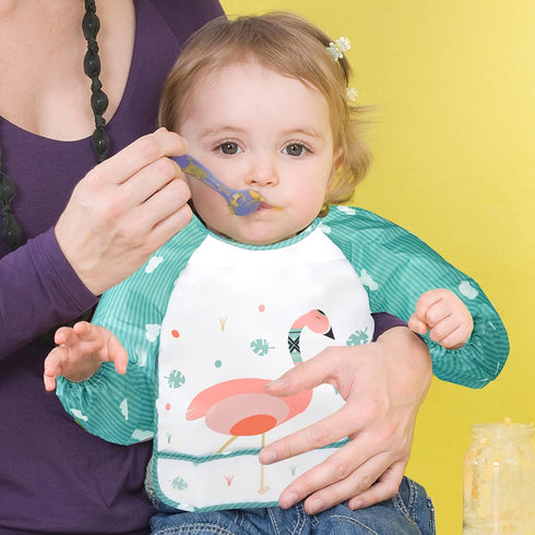 Accmor Waterproof Long Sleeve Bibs for Toddlers - Ideal for Feeding