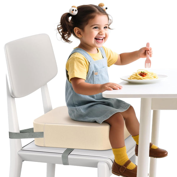 OPZAVYA Toddler Booster Seat for Dining Table and Kitchen Chair Adjustable Safety Straps,