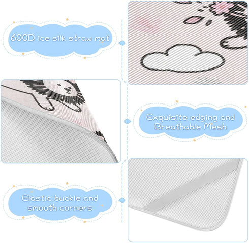 miaozhen 28 52 Inches Waterproof Cooling Baby Mattress x Washable Peach Cartoon Lion Cute Bed Pads for Baby Toddler