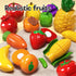 Set, 1-3 1 2 3 Toddler Toys Play Food Learning Toy Cutting Food with Color Sorting Basket, Pretend Play Kitchen