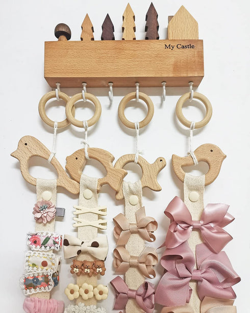 Baby Teething Toys - Penta Angel 10Pcs Natural Wooden Teething Animal Rings for Newborns