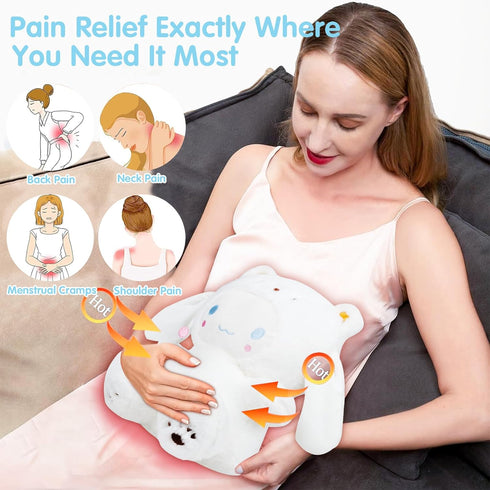 Microwave Heating Pad for Dogs, Heatable Stuffed Animals for Cramps Pain Relief, Cute Soft Cozy Pillow Plush Gifts for