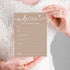 Bridal Shower Games Cards, Advice for The Happy Couple, 25 Guests Engagement Party Games for Minimalist Brown Supplies