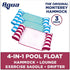 Hammock Pack 3-Pack Aqua Monterey Pool Float - Three - Two Light Blue & One Burgundy/White Stripe