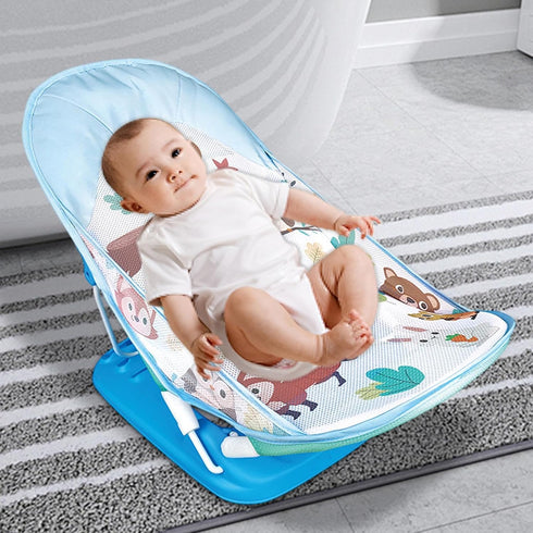 Nuytghr 23.62x13.78x12.99 inches, Folding Toddler Bather, Skin-Friendly Adjustable Baby Bath Tub, Foldable Shower
