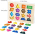 Shape Puzzles Wooden Puzzles for Toddlers, Peg Puzzle Montessori Shape Sorter Toys, Preschool Educational Toy for Baby