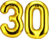 Gejoy 40 Inch Number 30 Balloons - Jumbo Foil Giant Balloons for 30th Birthday Party Decorations (Gold)