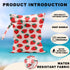 CFGBFDGH 2Pcs 12x10 Inch, Fruits Wet Bags Strawberry Orange Waterproof Travel Laundry Bags, Reusable Wet Dry Bag
