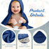 VitalCozy 8 (32 32 Inch,Gradient Pcs Baby Muslin Hooded Bath Towels and Washcloths Muslin Cotton Hooded Baby Towels
