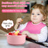 4 Sets Domensi Kids Porcelain Bowls with Suction Sleeves Toddler Suction Bowl Upgrade Durable Microwave Dishwasher Safe